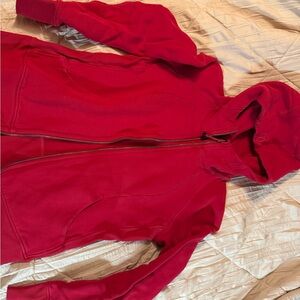 Lululemon Red Hooded Zip-Up Jacket